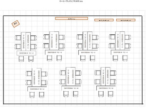 カーニープレイス4F_T字(6名×7)レイアウト案